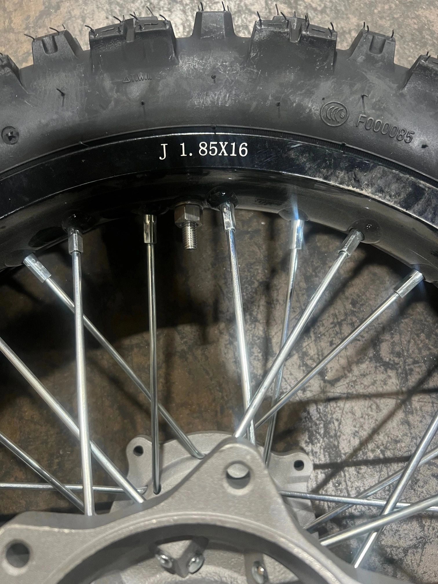 Rear Wheel Assy. Tire,90/100-16. With tube and tire, Without brake disc and sprocket.