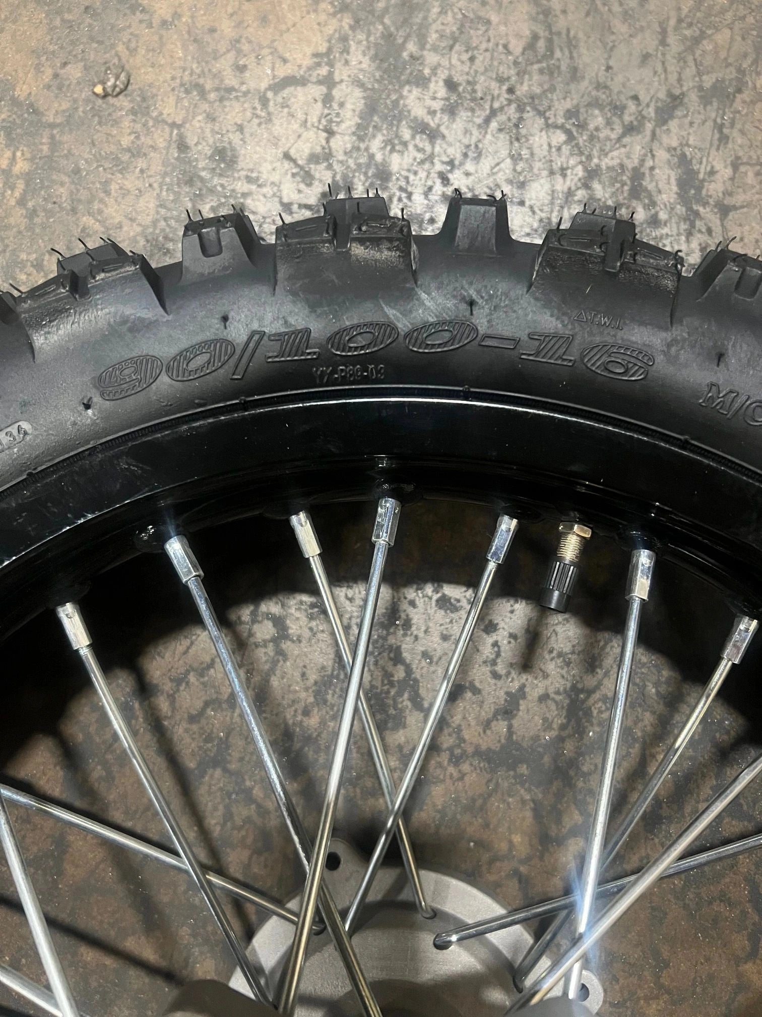 rear-wheel-assy-tire90100-16-with-tube-and-tire-without-brake-disc-and-sprocket